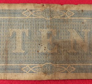 Confederate Ten-Dollar Note - 1864 - T-68