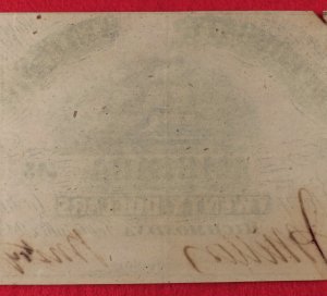 Confederate Twenty Dollar Note - Sailing Vessel - 1861