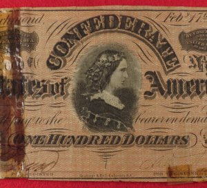 Confederate One Hundred Dollar Note - 1864