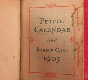 1903 Petite Calendar and Stamp Case