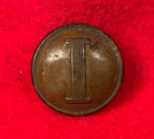 Confederate Infantry Coat Button - Lined I - Non-Excavated