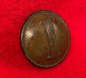 Confederate Infantry Coat Button - Lined I - Non-Excavated