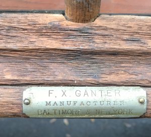 ON SALE - Antique Counter-Top Wood Display Case - Francis X. Ganter - Manufacturer