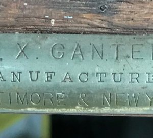 ON SALE - Antique Counter-Top Wood Display Case - Francis X. Ganter - Manufacturer