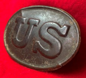 US Cartridge Box Plate - Unusual "US" Letter Size and Shape