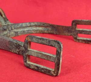 Federal Cavalry Spur - Cast-in Groove Type with Beveled Edge and File Marks