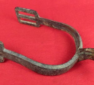 Federal Cavalry Spur - Cast-in Groove Type with Beveled Edge and File Marks