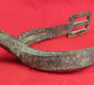 Federal Cavalry Spur - Cast-in Groove Type with Beveled Edge and File Marks