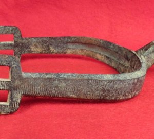 Federal Cavalry Spur - Cast-in Groove Type with Beveled Edge and File Marks