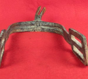Federal Cavalry Spur - Cast-in Groove Type with Beveled Edge and File Marks