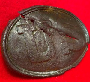 US Waist Belt Buckle or Cartridge Box Plate - Brass Front Only