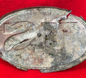 US Waist Belt Buckle or Cartridge Box Plate - Brass Front Only