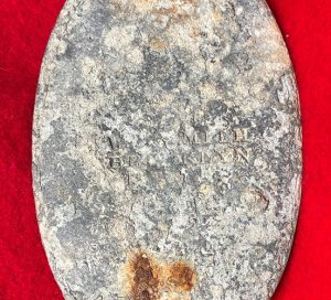 US Cartridge Box Plate - Contractor Marked "W. H. SMITH / BROOKLYN"