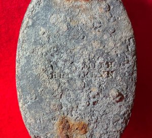 US Cartridge Box Plate - Contractor Marked "W. H. SMITH / BROOKLYN"