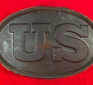 US Cartridge Box Plate - Carved Letter "P"