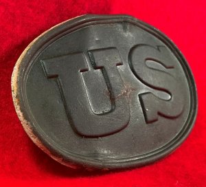 US Cartridge Box Plate - Carved Letter "P"
