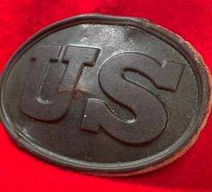 US Cartridge Box Plate - Carved Letter "P"