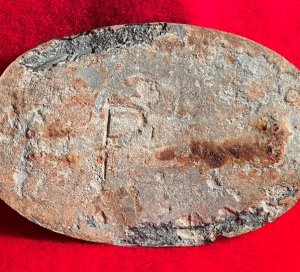 US Cartridge Box Plate - Carved Letter "P"