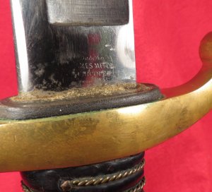 Ames Artillery Saber and Scabbard - "CONN 1862"