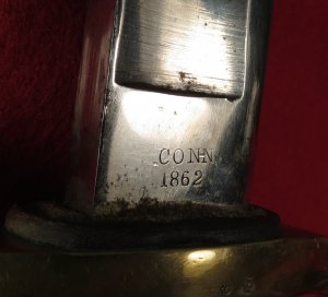 Ames Artillery Saber and Scabbard - "CONN 1862"