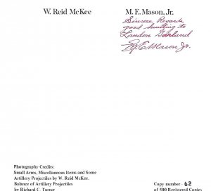 Civil War Projectiles Small Arms and Field Artillery - Rare First Edition - Signed - Registered Copy