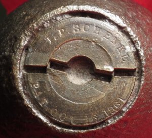 US 20 Pounder Read-Parrott Shell - Schenkl Percussion Fuse