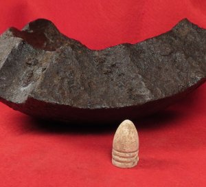 Huge Artillery Fragment from Eight Inch Mortar Shell