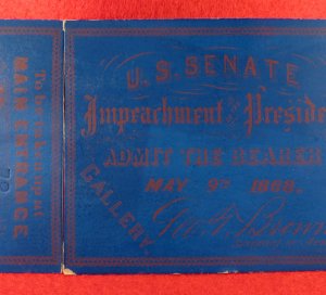 Andrew Johnson Impeachment Ticket