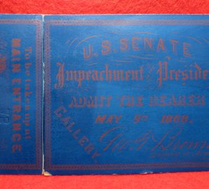 Andrew Johnson Impeachment Ticket