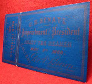 Andrew Johnson Impeachment Ticket