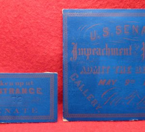 Andrew Johnson Impeachment Ticket