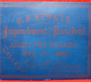 Andrew Johnson Impeachment Ticket