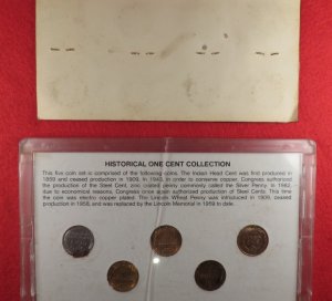 United States One Cent Collection Displays