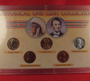 United States One Cent Collection Displays