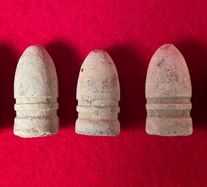 Five Confederate .54 Caliber Gardner Bullets - High Grade