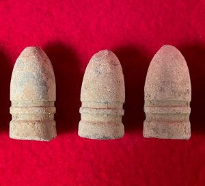 Five Confederate .54 Caliber Gardner Bullets - High Grade