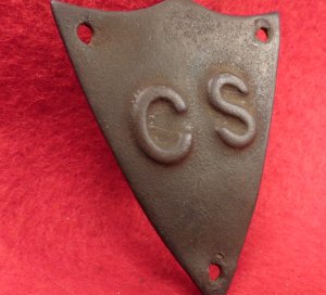 Confederate Saddle Pommel Shield