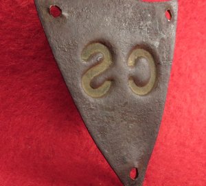 Confederate Saddle Pommel Shield