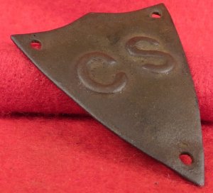 Confederate Saddle Pommel Shield