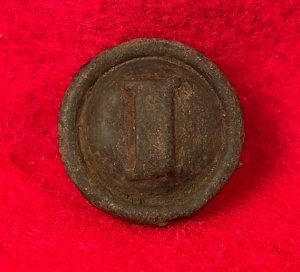 Confederate Western Theatre Puff "I" Infantry Button 