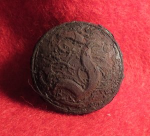 Confederate Manuscript Infantry Coat Button