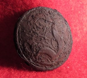 Confederate Manuscript Infantry Coat Button