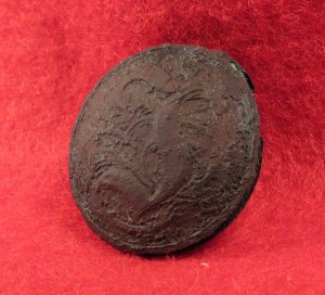 Confederate Manuscript Infantry Coat Button