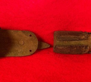 Enfield Bayonet Scabbard Throat and Tip with Leather Portions