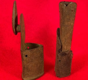 Enfield Bayonet Scabbard Throat and Tip with Leather Portions