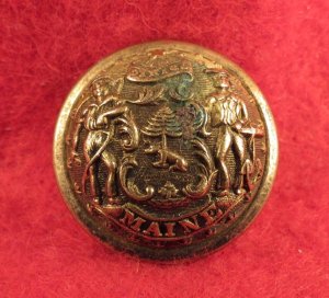 Maine State Seal Coat Button