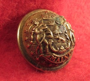 Maine State Seal Coat Button