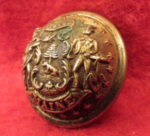 Maine State Seal Coat Button