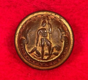 Virginia State Seal "Staff Officer" Coat Button