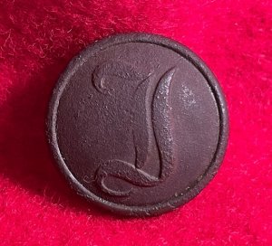 Confederate Infantry Button - Script "I"